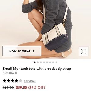J.Crew Small Montauk tote with crossbody strap